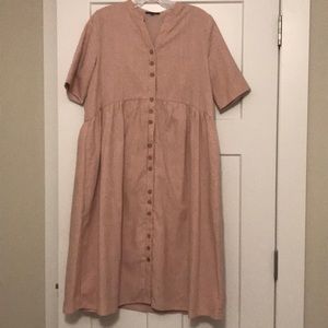 Adorable Roolee brand pink stripe midi dress Large